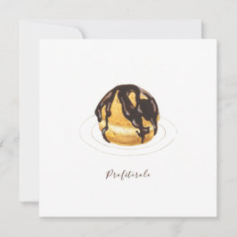 Profiterole Wasserfarbe Karte