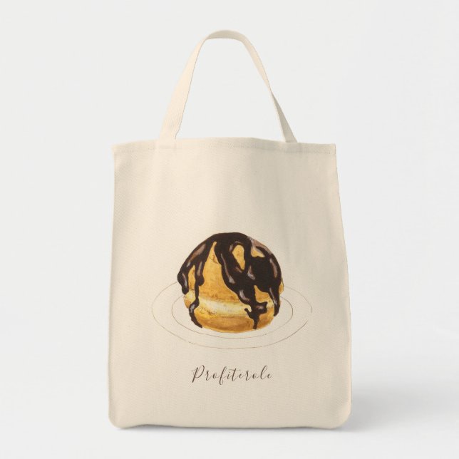 Profiterole Wasserfarbe Tragetasche (Vorne)