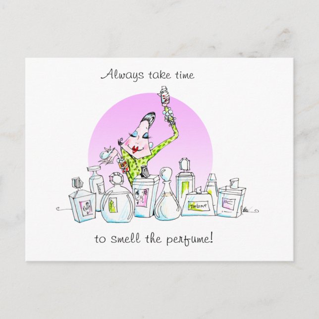 Profitez de la carte postale parfum (Devant)