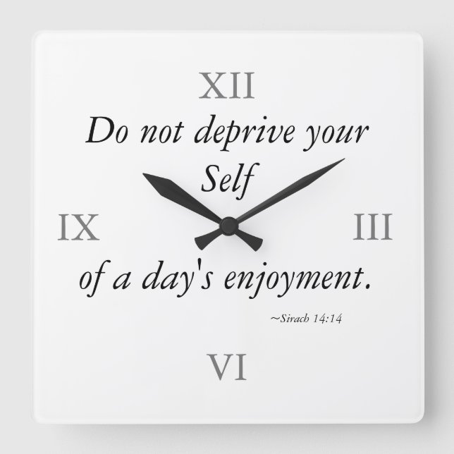 Profitez de votre horloge murale de message inspir (Recto)