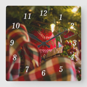 Profondeur D'Une horloge murale D'Arbre De Noël
