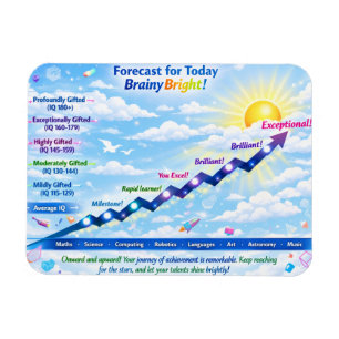 Prognose für heute: BrainyBright-Wetter!Tote bags Magnet