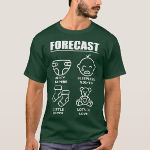 Prognose für Junge Mutter und Vater - Kinderankünd T-Shirt
