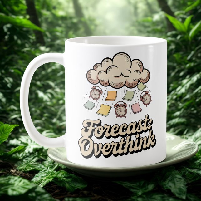 Prognose: Überdenken | Kognitives Chaos mit Farbe  Kaffeetasse (Von Creator hochgeladen)