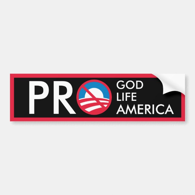 Progott-Leben Amerika=Anti-Obama Autoaufkleber (Vorne)