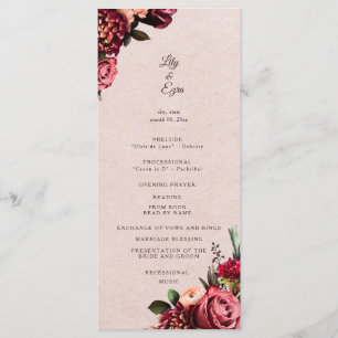 Programm "Burgund und Blush Flat"