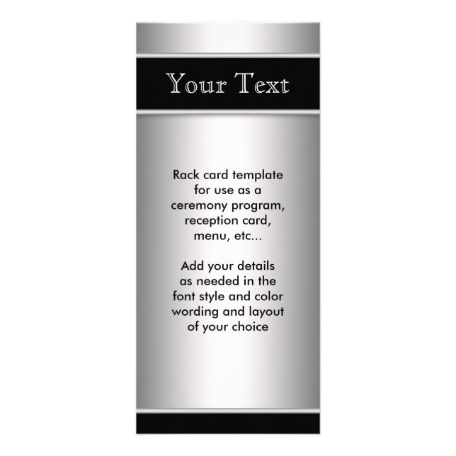 Programm für das Silver- und das Schwarze Menü (Vorne)