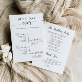 Programm für den besten Tag je Hochzeitstag