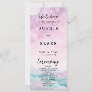 Programm für hellrosa und grüne Hochzeiten