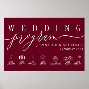 Programm für Hochzeiten benutzerdefinierte Symbol Poster