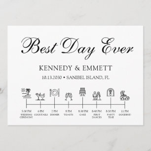 Programm für Hochzeitstage am Strand