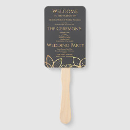 Programm für Holzkohle und Gold-Hochzeiten Fächer