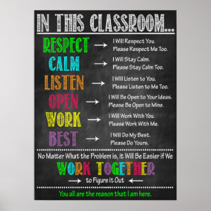 Programm für Klassenzimmer Poster