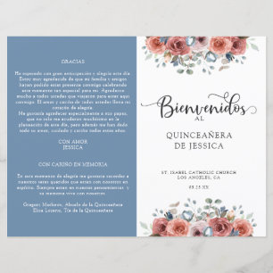Programm für Spanisch, Blau und Blütenblüte - Quin