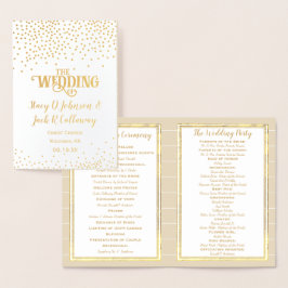 PROGRAMM "Gold Foil WEDDING" Confetti Typografie