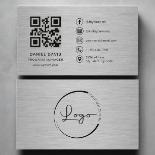 Programm-Manager Metal QR Code Visitenkarte