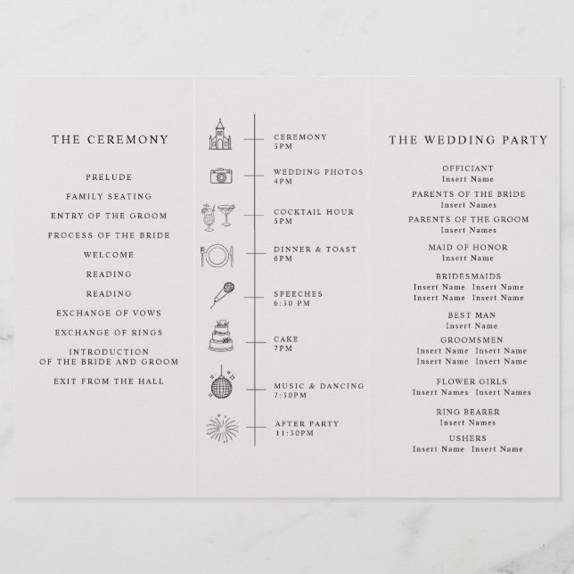 Programm-Minimalist-Timeline für eine moderne Hoch Flyer (Hinten)