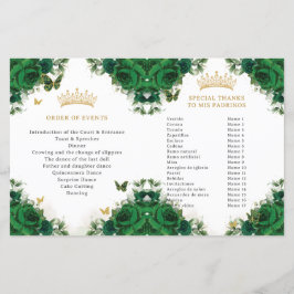 Programm "Quinceañera Emerald Floral Butterfells"