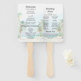 Programm Tropical Beach Hochzeit in Urlaubsort Fächer