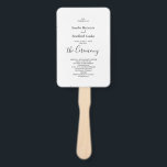 Programm zur Zeremonie auf Schwarz-Weiß-Hochzeit Fächer<br><div class="desc">Das klassische Schwarz-Weiß-Hochzeitsfeier-Programm Hand Fan.</div>