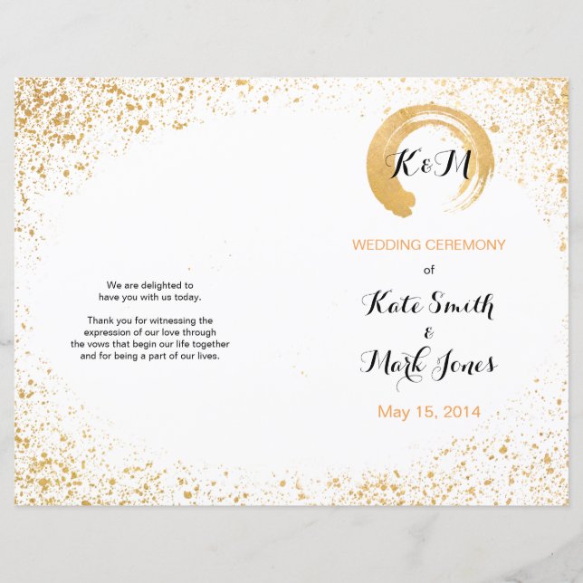 Programm zur Zeremonie der Verwendung von Gold-Lef (Vorderseite)