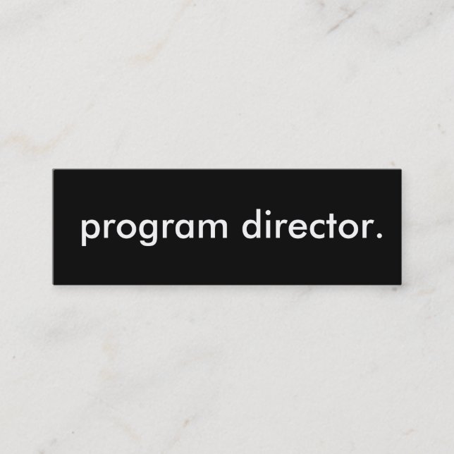 Programmdirektor. Mini Visitenkarte (Vorderseite)