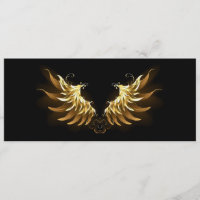 Ailes d'Ange d'or sur arrière - plan noir