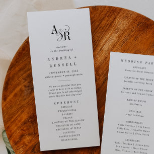 Programme ANDREA Classic Élégant Formal Fancy Mariage unique