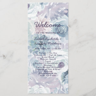 Programme Annabelle Vintage Blue Floral Mariage Cérémonie