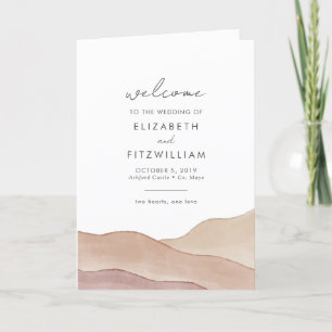 Programme Aquarelle Boho Abstraite   Cérémonie de mariage