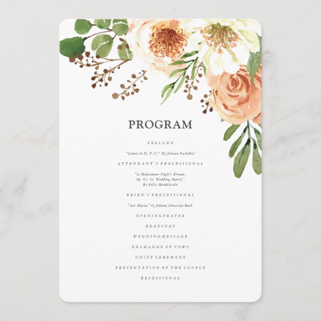 Programme Aquarelle Floral Mariage (Devant)