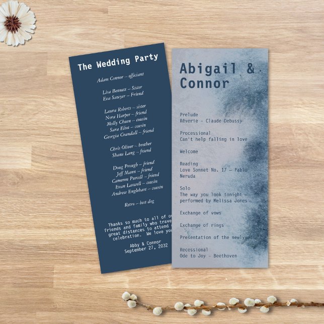 Programme Aquarelle moderne Abstraite ardoise bleu gris (Créateur téléchargé)