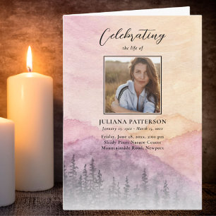 Programme Aquarelle Pins de montagne Ordre funéraire de serv