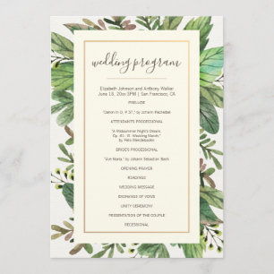Programme Aquarelle verte et Mariage boisé