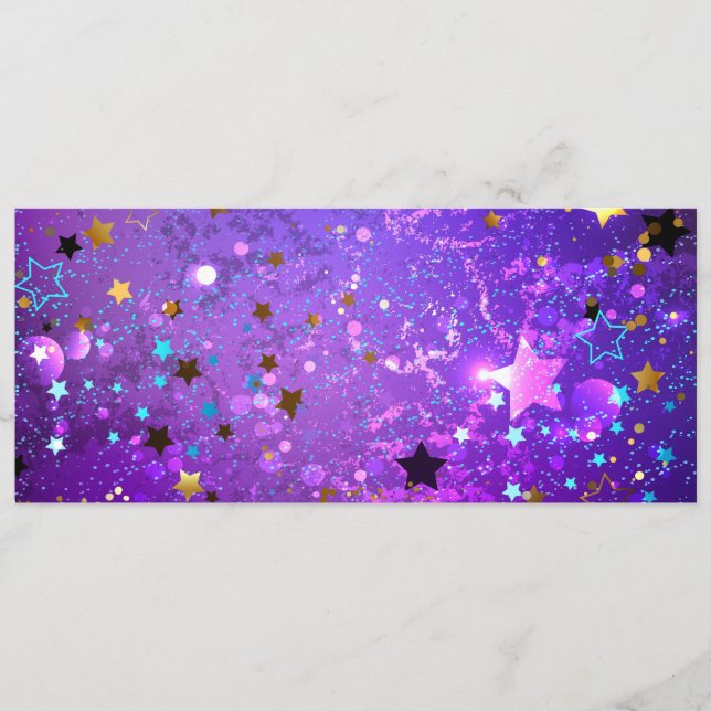 Programme Arrière - plan de feuille violet avec étoiles (Devant)