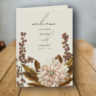 Programme Automne Floral Tones Terre Aquarelle Mariage de au