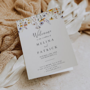 Programme Automne Sunshine Élégant Fleur sauvage plié Mariag