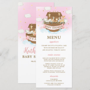 Programme Baby shower Jumeaux roses à l'Arche de Noah