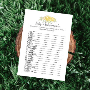 Programme Baby Word Scramble Teddy Bear Card