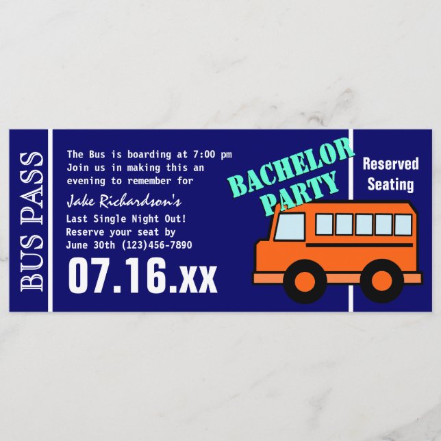 Programme Bachelor Bus Pass Orange Blue (Devant)