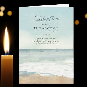 Programme Beach Ocean Celebration of Life Photo Funeral