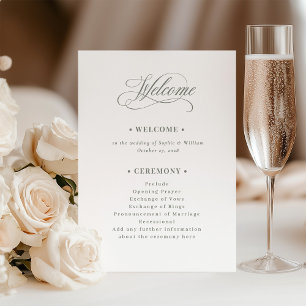 Programme Blanc et vert Sage   Accueil Mariage Luxe