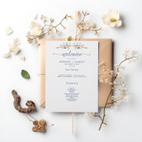 Bleu Corbeille & Blé Moderne Mariage blanc