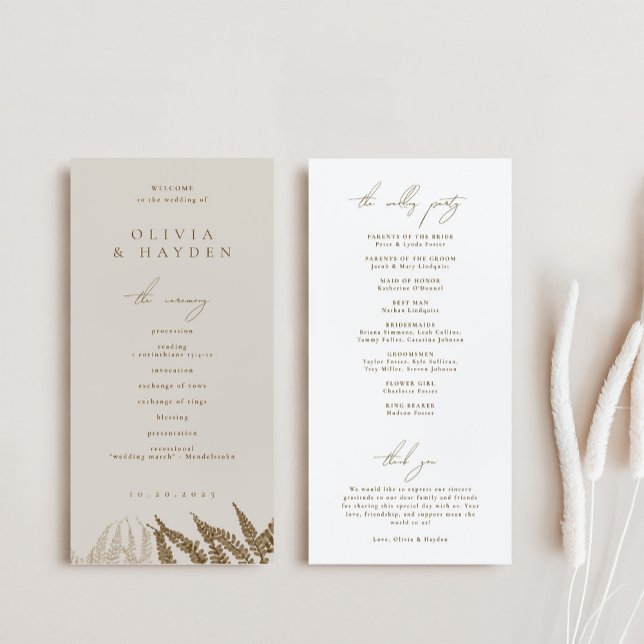 Programme Boho Botanical Wedding (Créateur téléchargé)