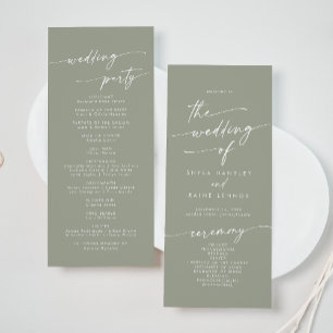Programme Boho Chic Sage Green Tea Mariage
