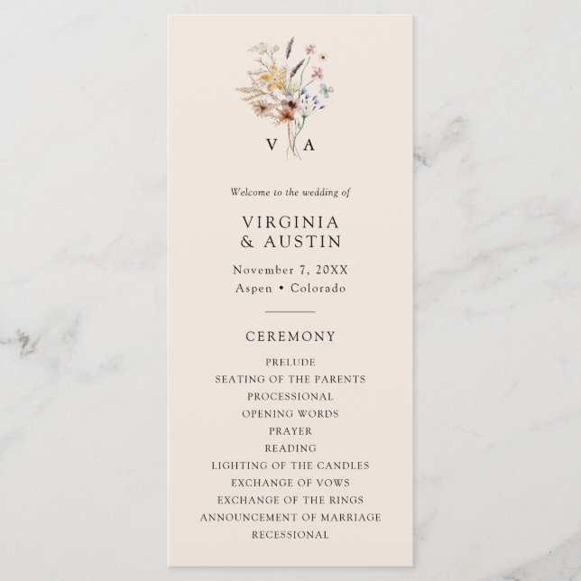 Programme Boho Monogramme (Devant)