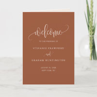 Boho Pretty Calligraphy Livret Mariage en terre cu