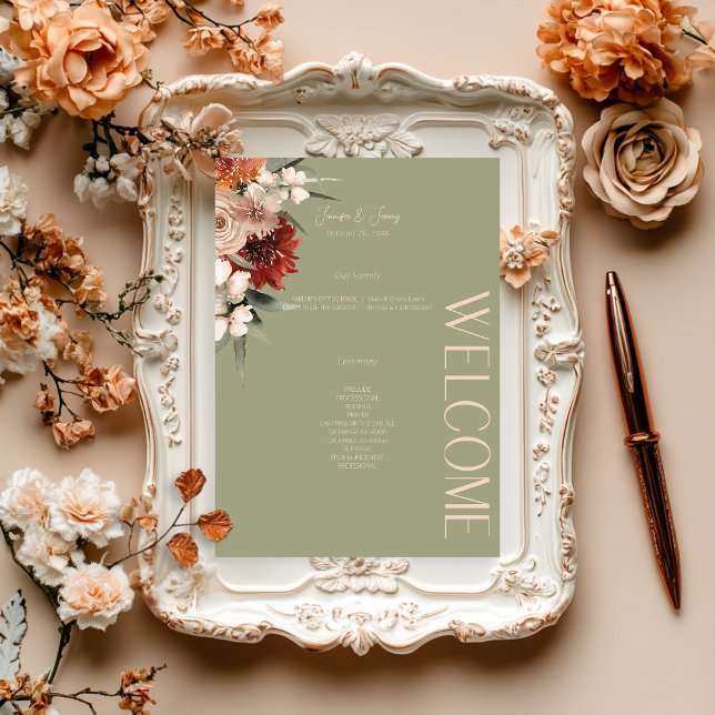 Programme Boho Rust & Neutral Sage Fall Floral (Créateur téléchargé)