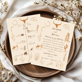 Programme Boho Western Cowboy Illustration Événements Calend