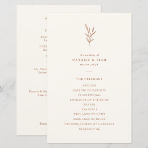 Programme Botanique De Mariage D'Orange Brûlé Simp